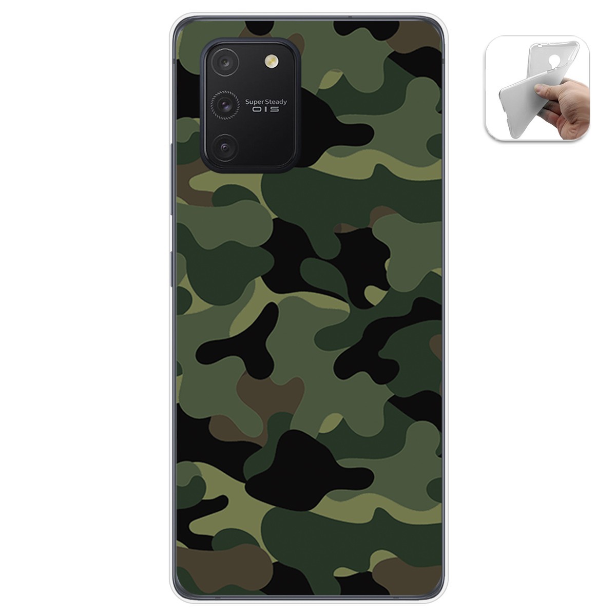 Tumundosmartphone Funda Gel Tpu para Samsung Galaxy S10 Lite diseño Camuflaje Dibujos