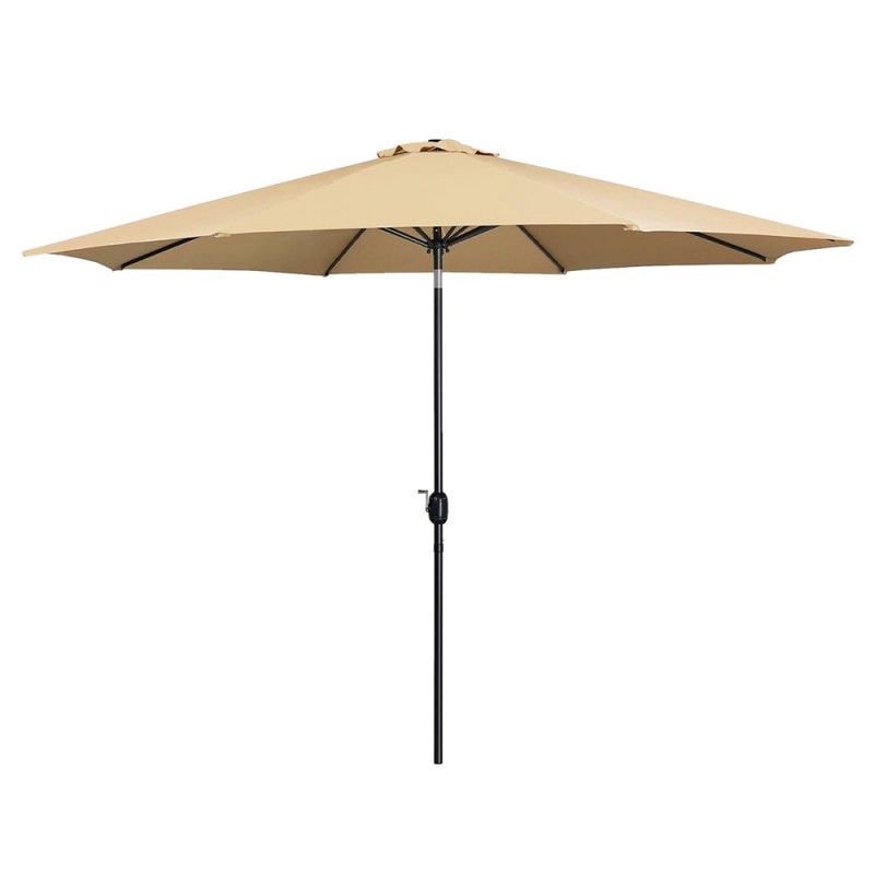 Marbueno Sombrilla Acero 8 Varillas D300 cm Polyester Marrón