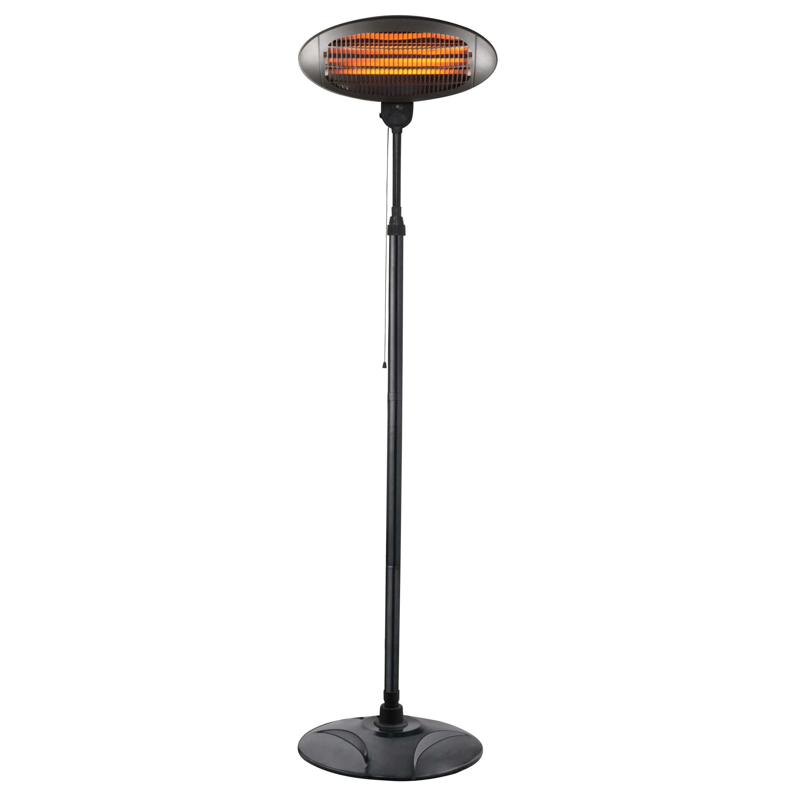Estufa Eléctrica 2000W Svan SVCA100SP  | Halógena, Colocación Apto para uso exterior; base de soporte y pie de altura regulable, Negro