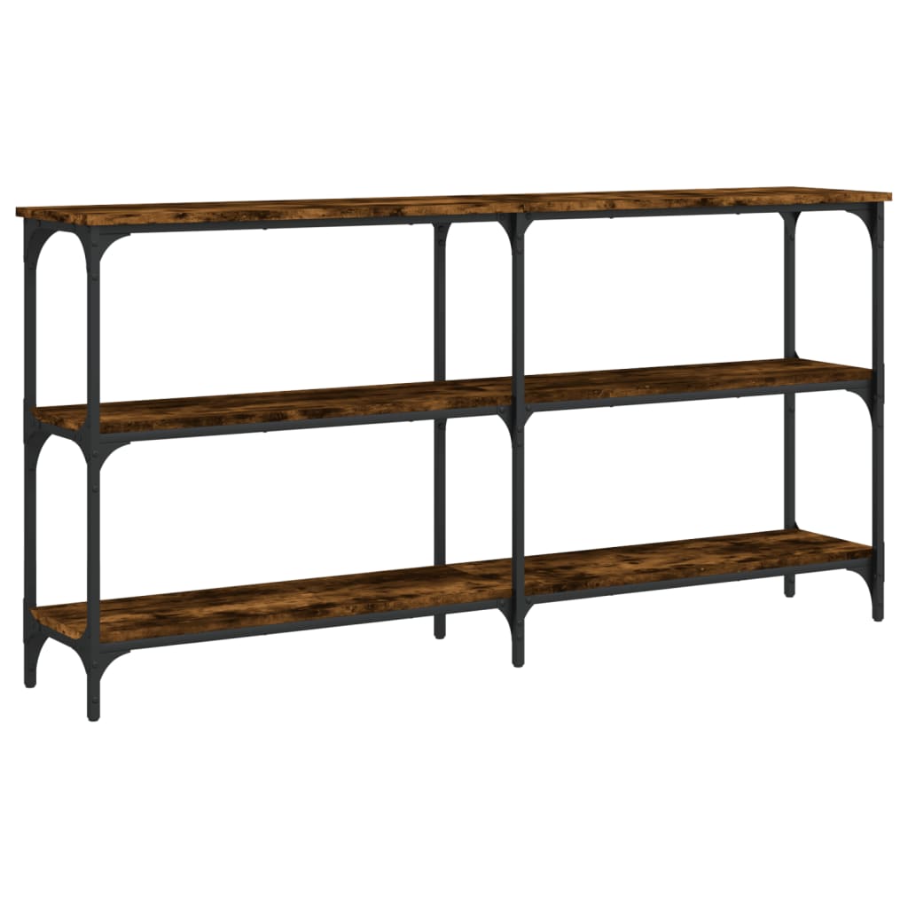 vidaXL Mesa consola madera de ingeniería roble ahumado 150x29x75 cm