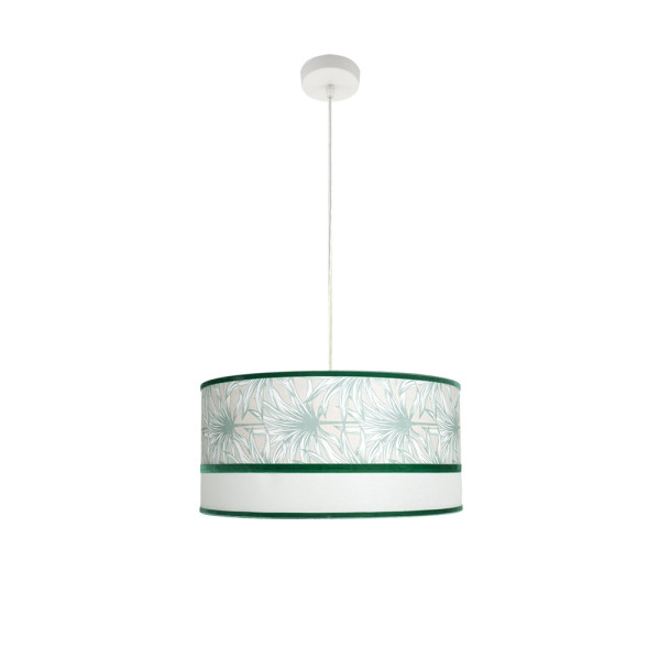 Colgante caledonia 2xe27 blanco/verde regx50x50cm