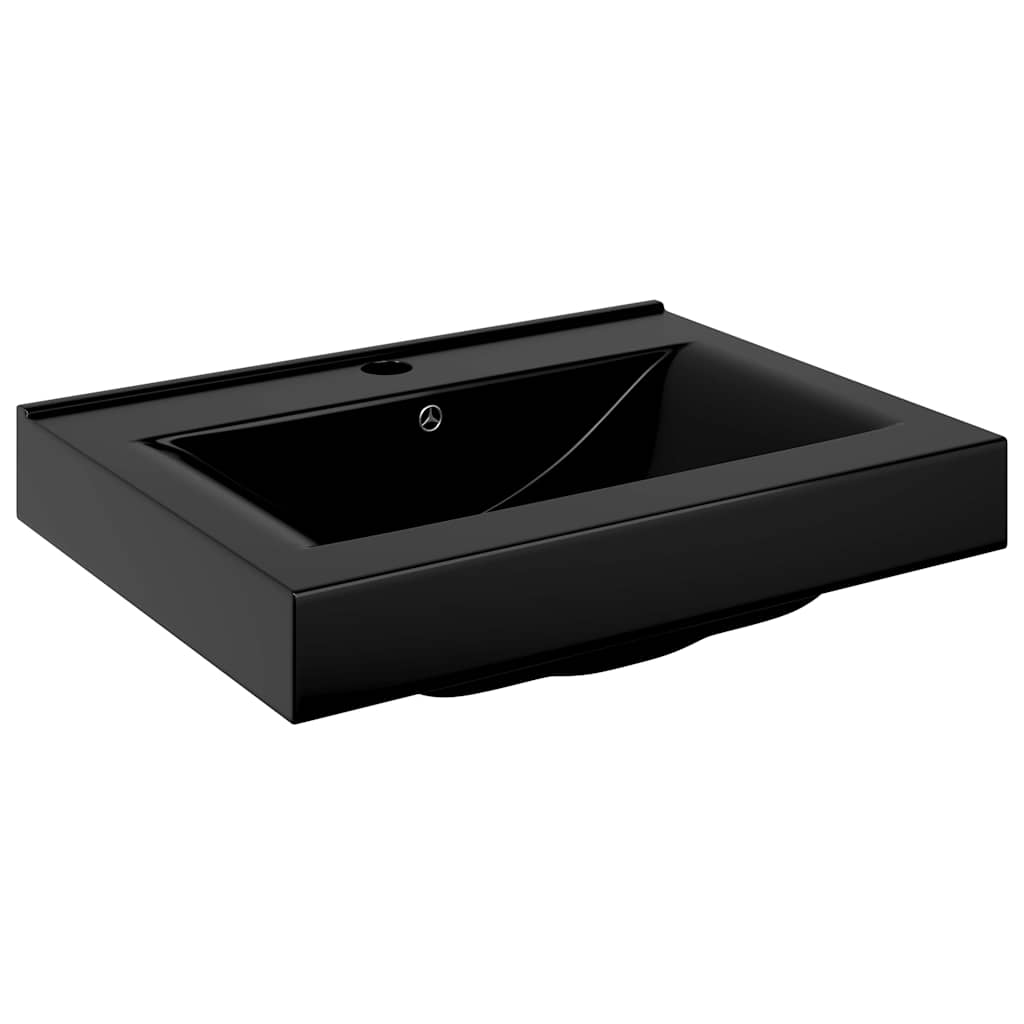 vidaXL Lavabo de cerámica rectangular con orificio de grifo 60x46 cm