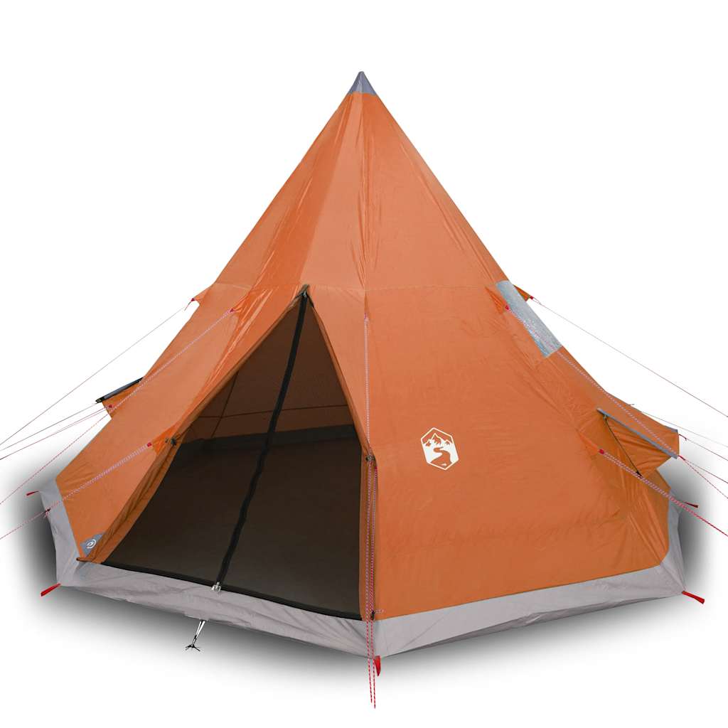 vidaXL Tienda de campaña tipi para 4 personas impermeable naranja