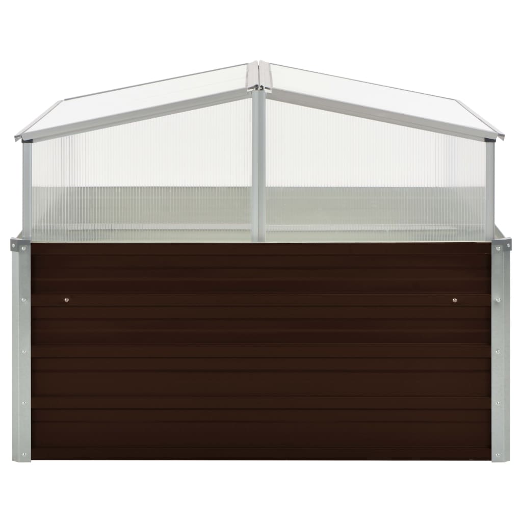vidaXL Invernadero de acero galvanizado 100x100x85 cm Color Gris,  Marrón,  Antracita y mas