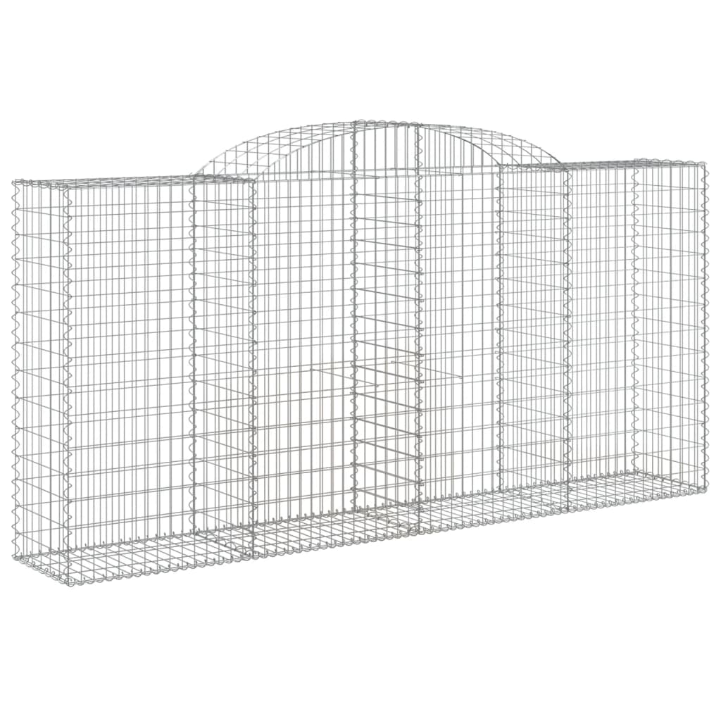 Vidaxl Cesta de Gaviones Arco Hierro Galvanizado 300x30x40/60 Cm