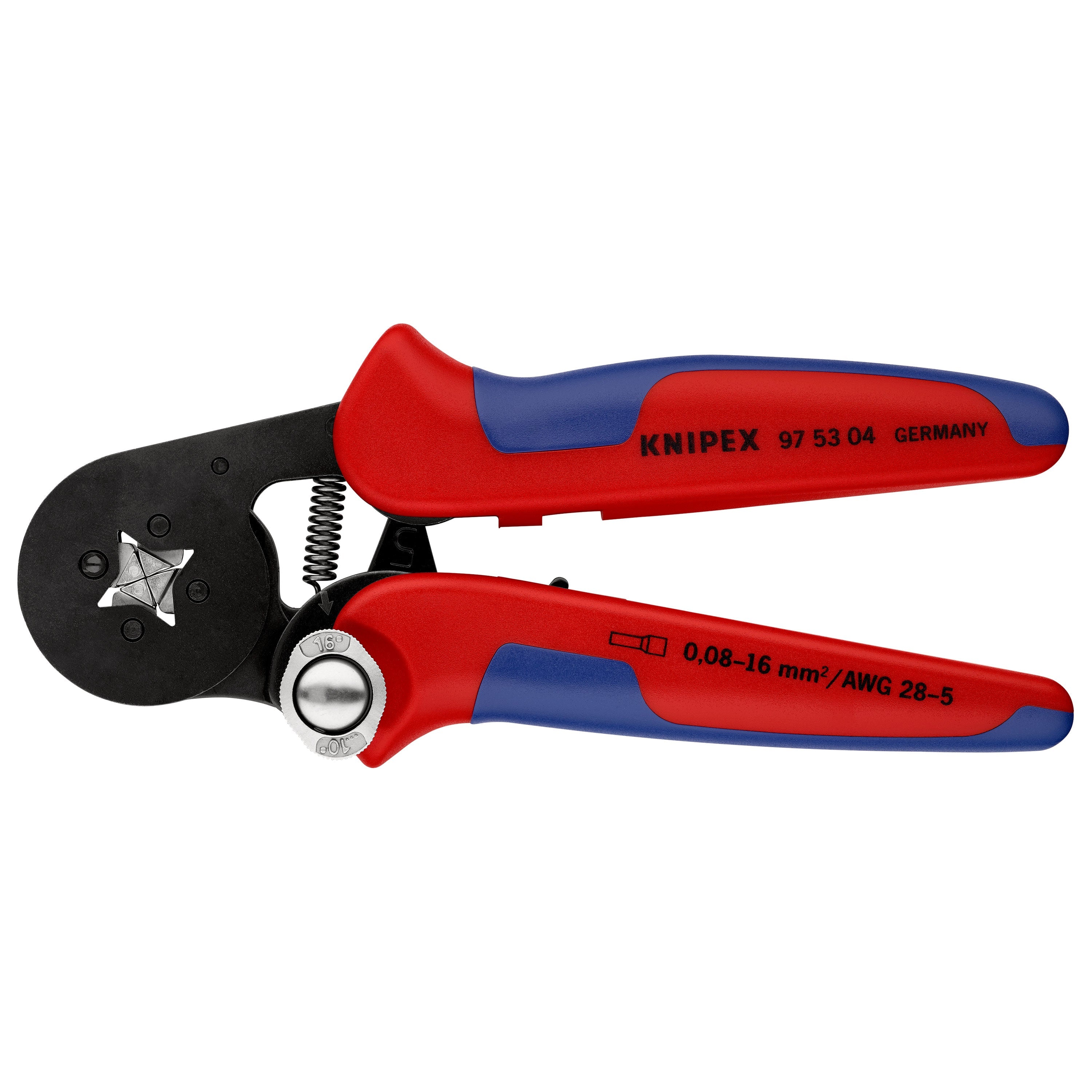 Knipex 97 53 04 - Crimpadora autoajustable para punteras (crimpado en cuadradillo)