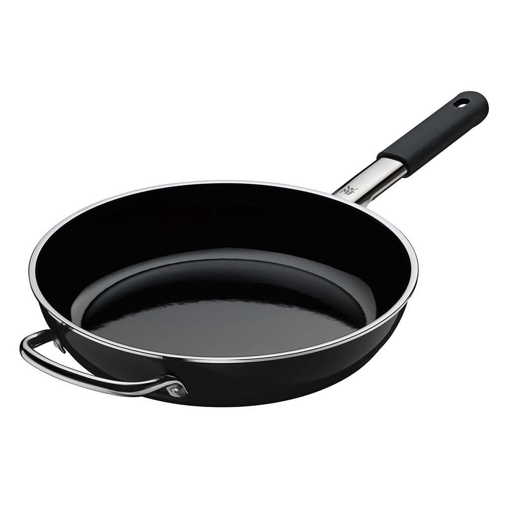 Sartén de Hierro Fundido FusionTec de WMF 24/28 cm – Alta Retención de Calor, Antiadherente Natural, Apta para Inducción y Horno hasta 260 °C
