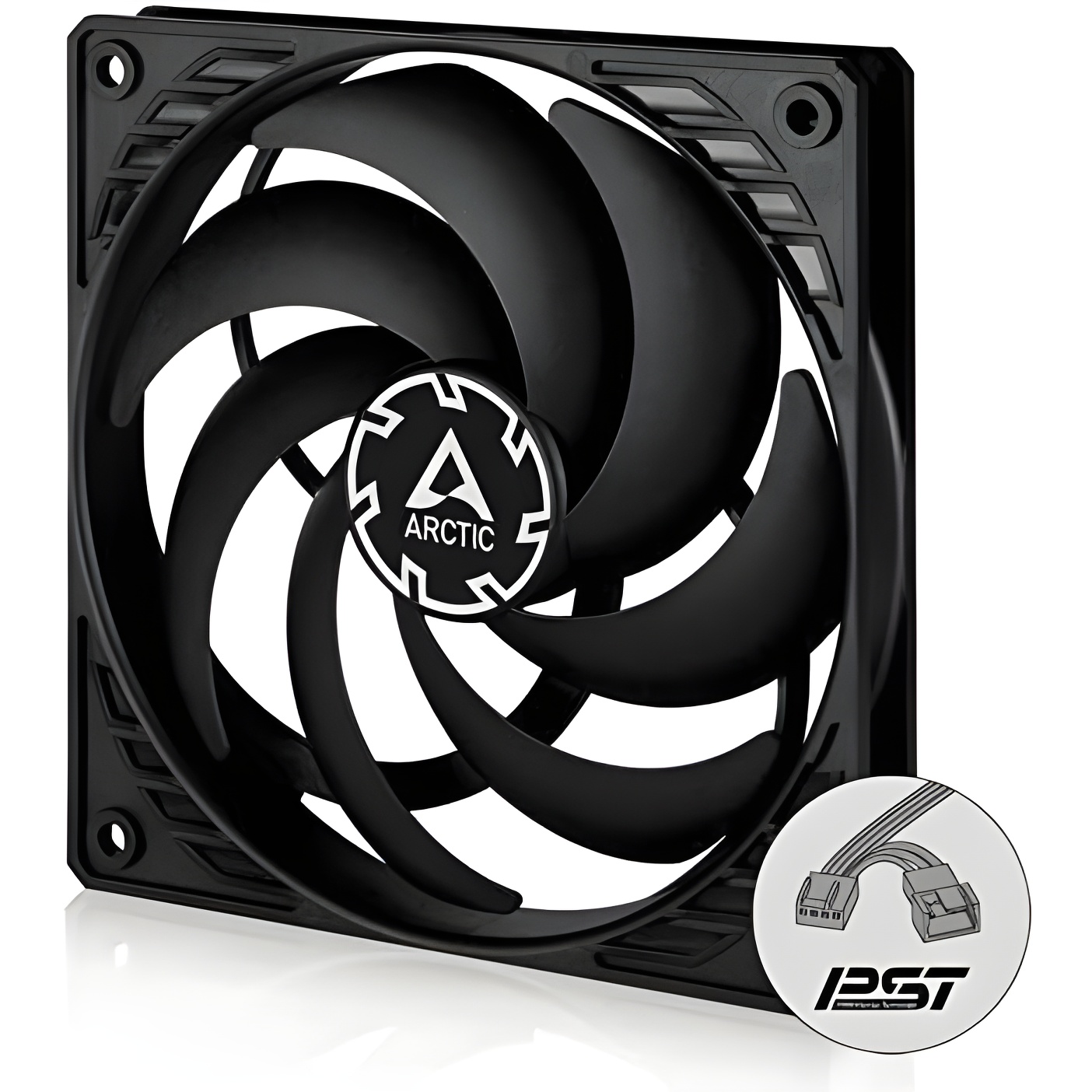 Ventilador 12cm arctic p12 pwm pst negro slim