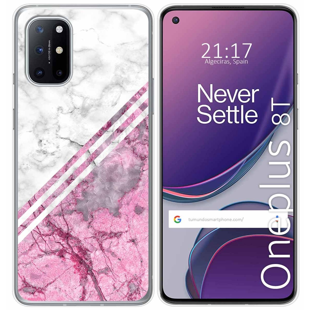 Tumundosmartphone Funda Gel Tpu para OnePlus 8T 5G diseño Mármol 03 Dibujos