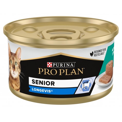 Pro Plan Senior 7+ Longevis Atún Lata Gatos 85 Gr
