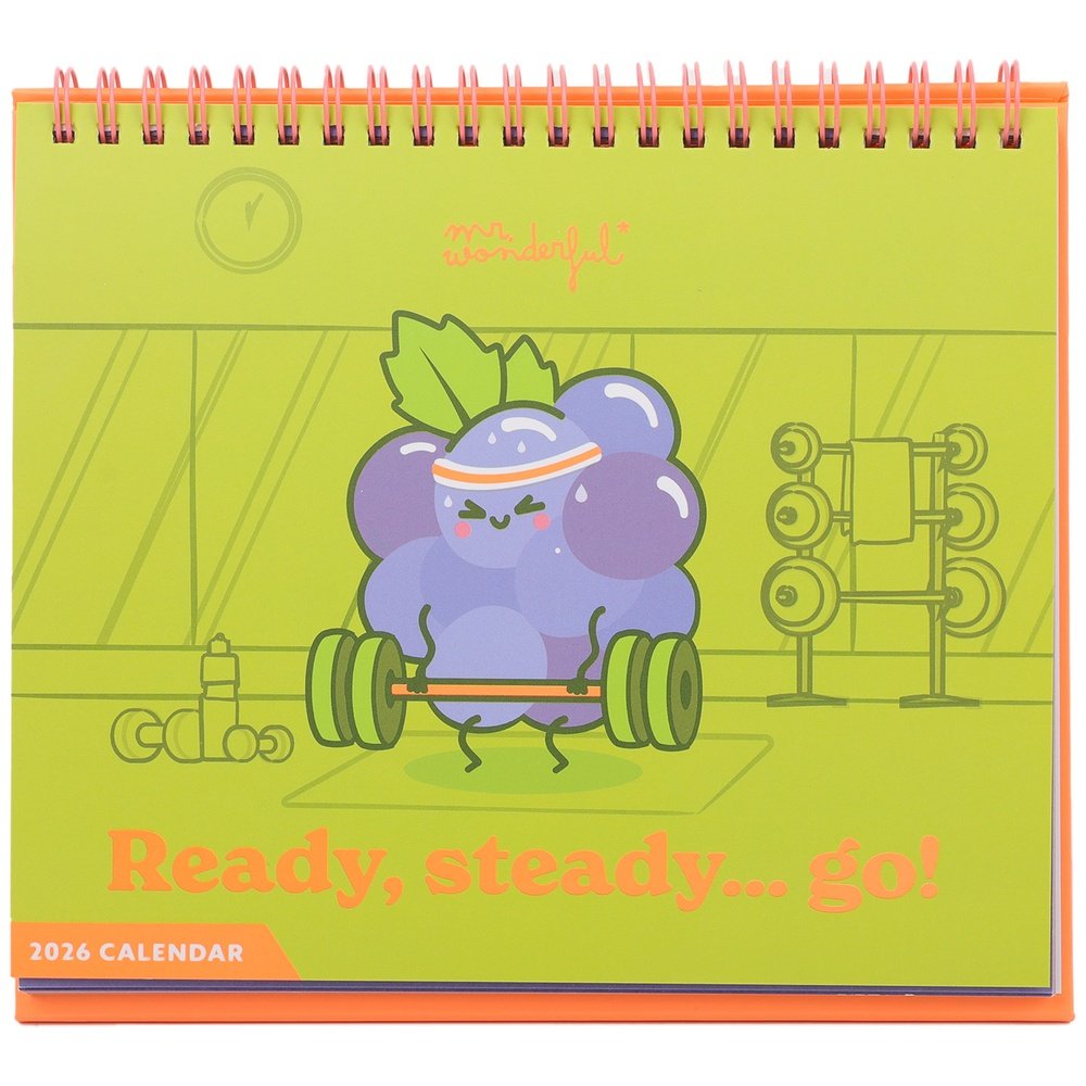 MR CALENDARIO DE SOBREMESA 2026 READY  STEADY GO CALENDARIOS 19x2x16 Cms.
