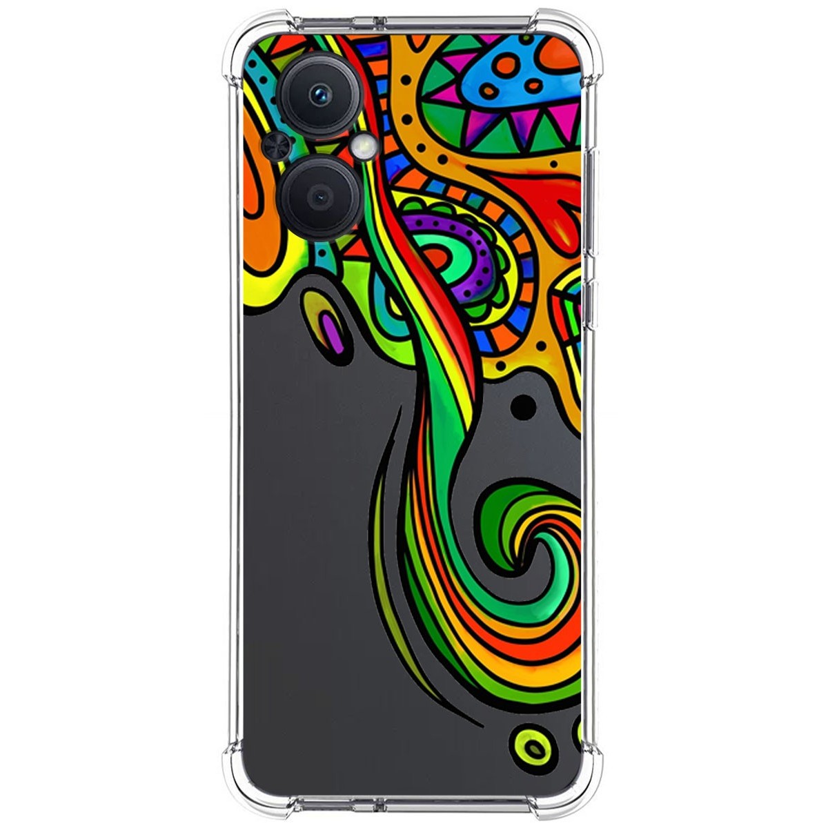 Funda Silicona Antigolpes para Oppo Reno 8 Lite 5G diseño Colores Dibujos