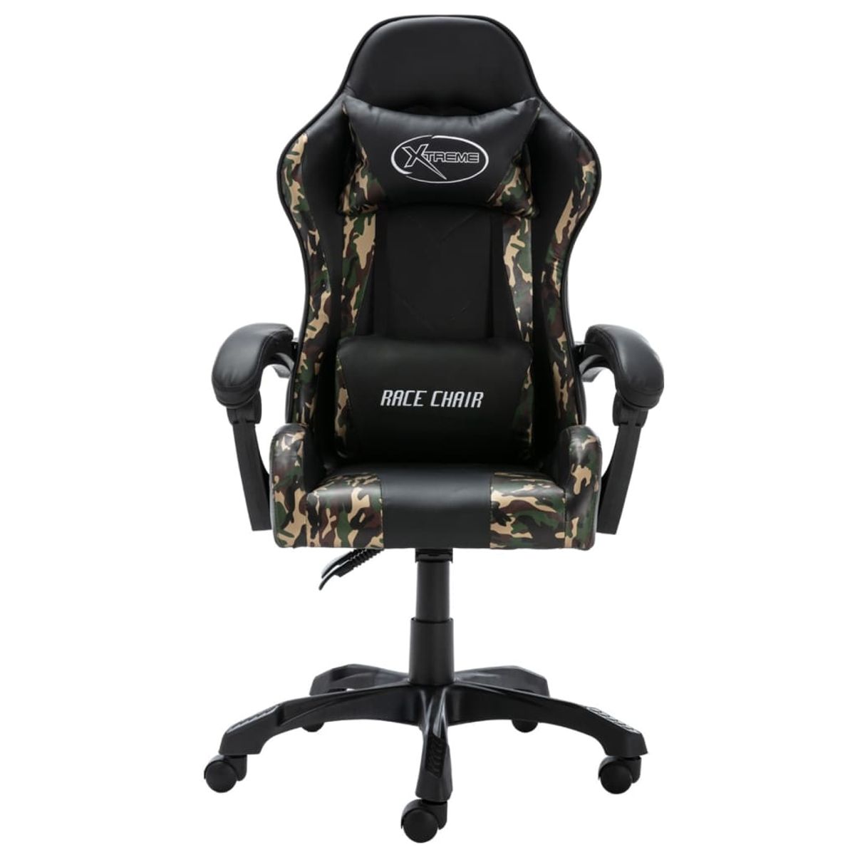 Silla de oficina Rocky altura regulable + cojines negro 117-125x68x56 cm