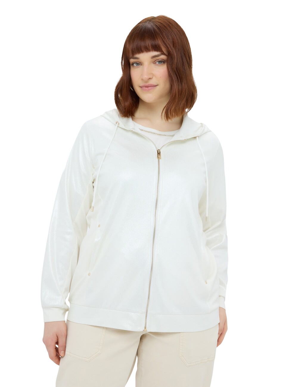 Fiorella Rubino - Sudadera de canalé con capucha