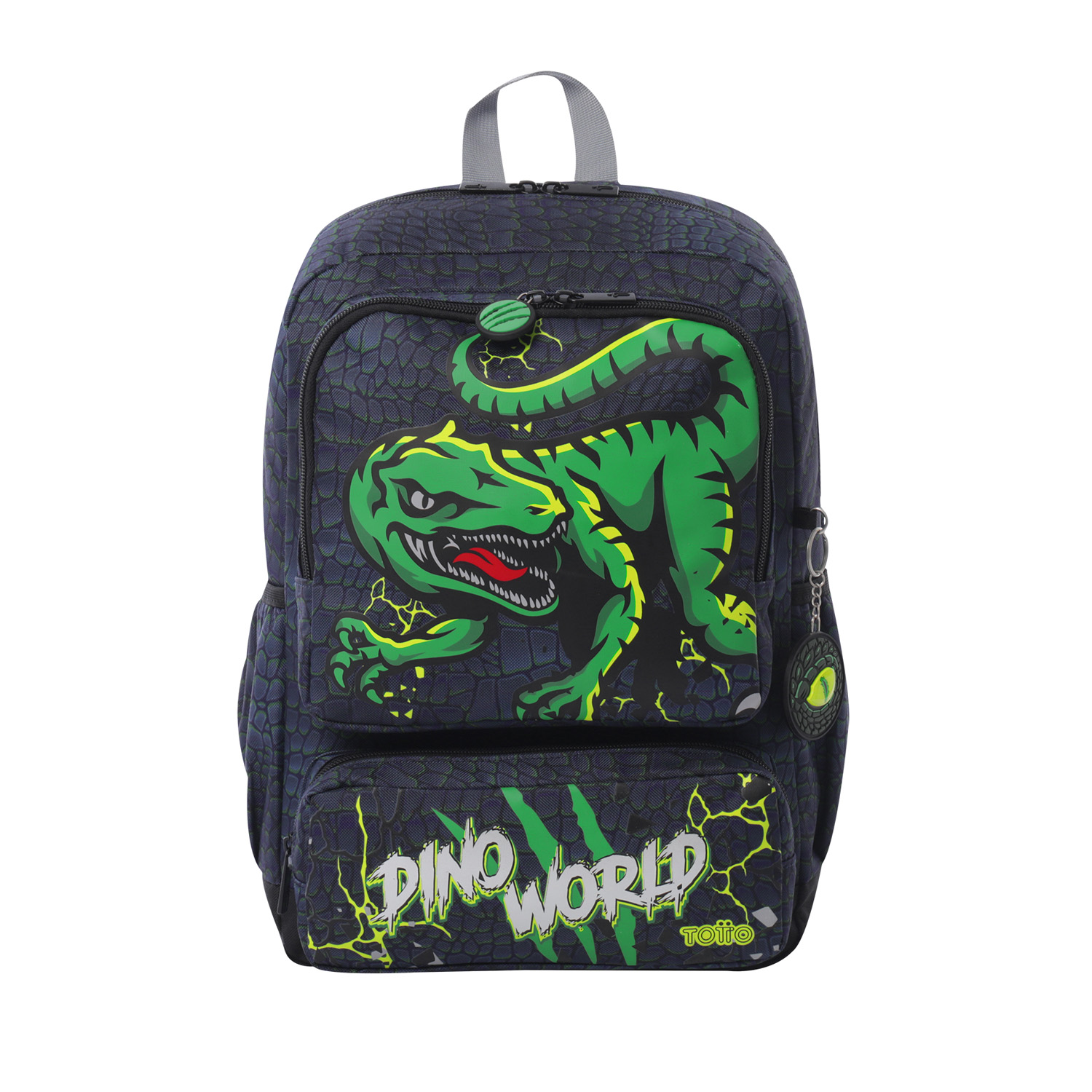 Totto Mochila infantil Rex Din Raptors Material: Poliéster 28.5 x 40.5 x 12 cm