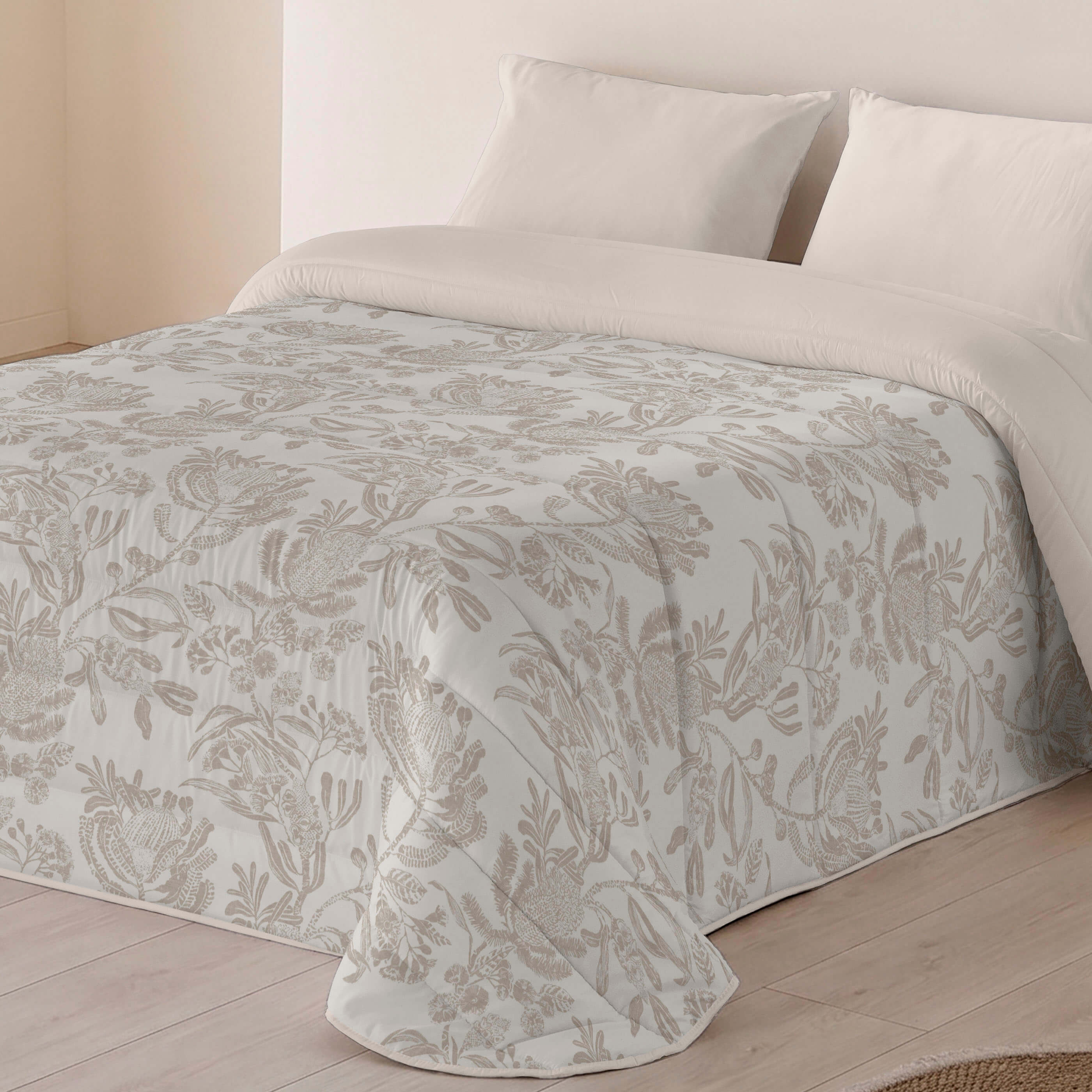NATURALS - Edredón Nórdico 300 gr Estampado - 100% Microfibra Extrasuave -  Relleno Acolchado Tacto Pluma - Ideal para Invierno, Antialérgico y Transpirable - Cama 90/135/150/180 - Fabricado en España