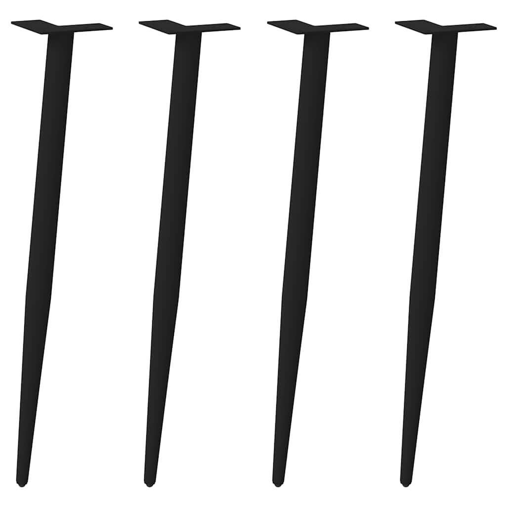 vidaXL Patas de consola cónicas para mesa (4 unidades) 72-73 cm, acero