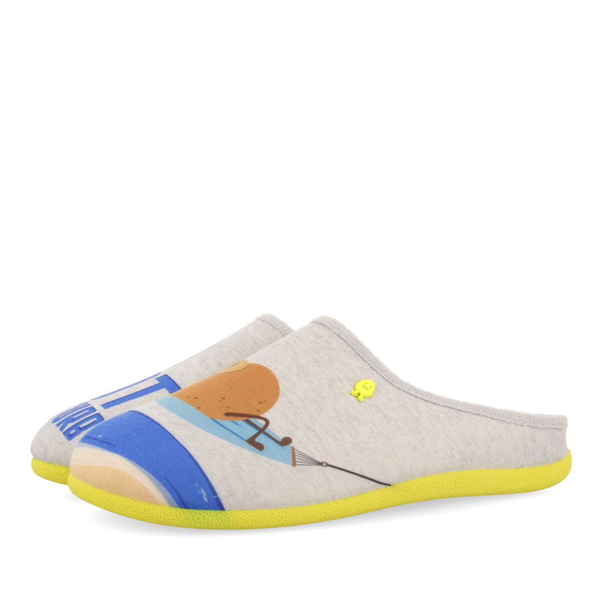 Gioseppo Zapatillas Casa Hot Potatoes Gris Geelong Estampado Jersey Cómodas