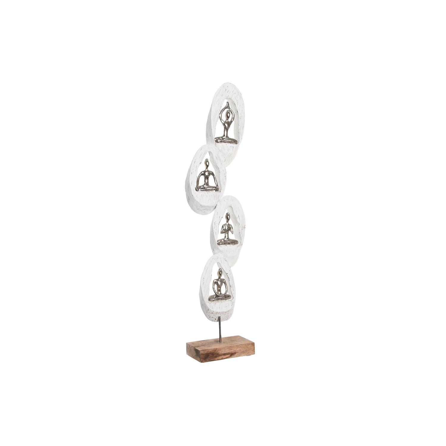 FIGURA MANGO ALUMINIO 18X9X69 YOGA BLANCO FD205229