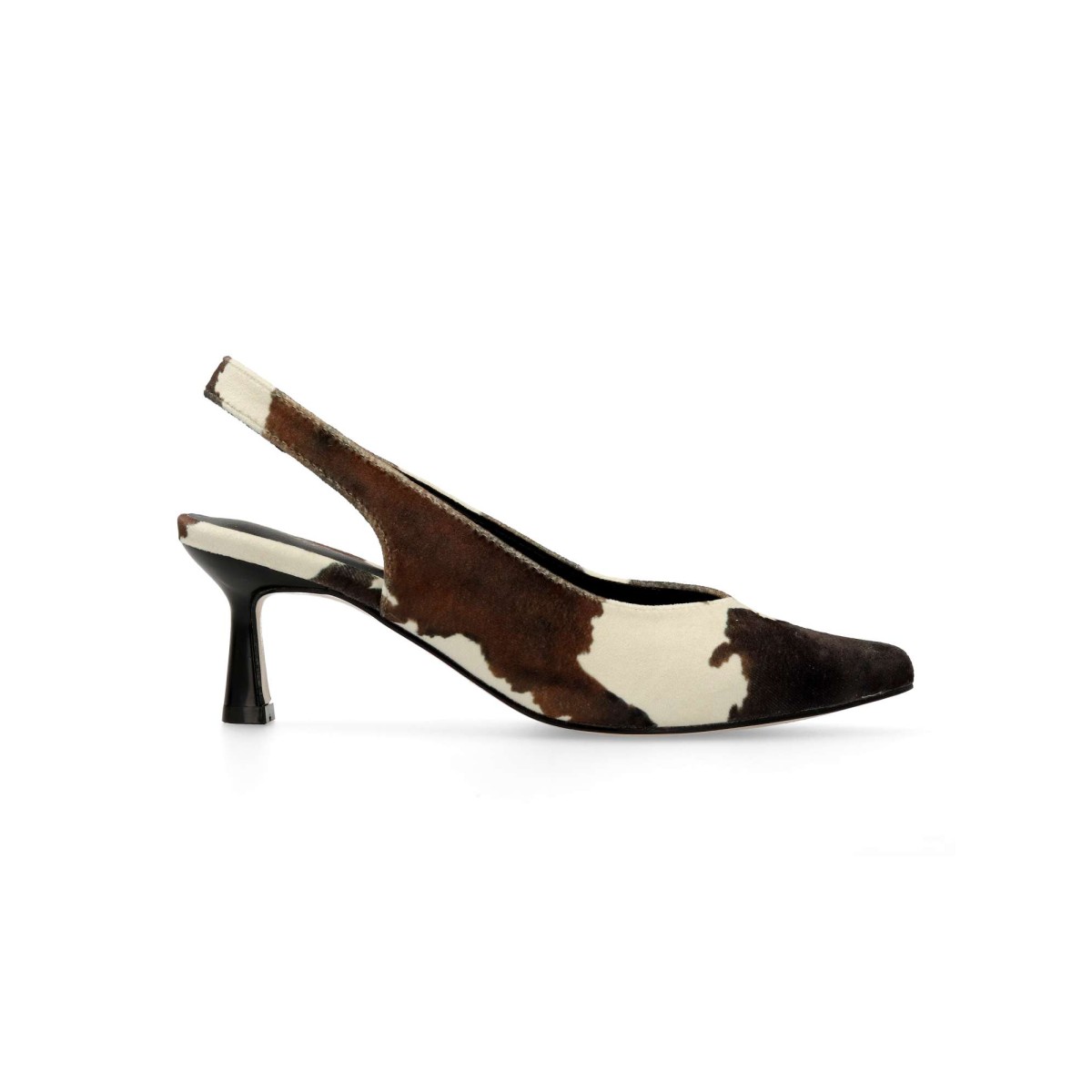 MTNG - Sandalias de tacón medio Sanlón fiesta con estampado serpiente pitón para mujer, moka elegantes y versátiles