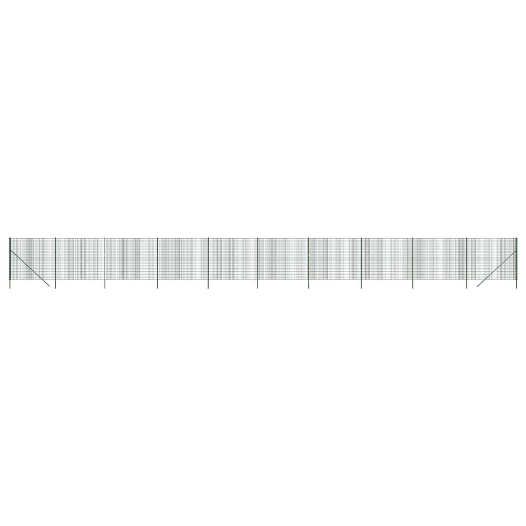 Vidaxl Cerca de Alambre de Acero Galvanizado 1,4x25 M - Color Verde