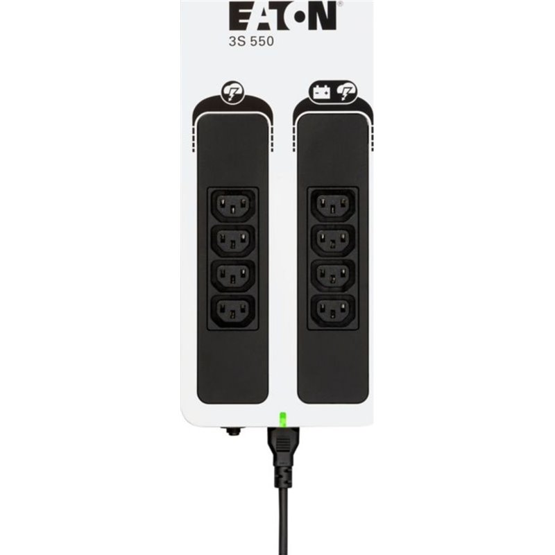 Eaton 3S550I sistema de alimentación ininterrumpida En espera (Fuera de línea), 0,55 kVA, 330 W, 8 salidas AC