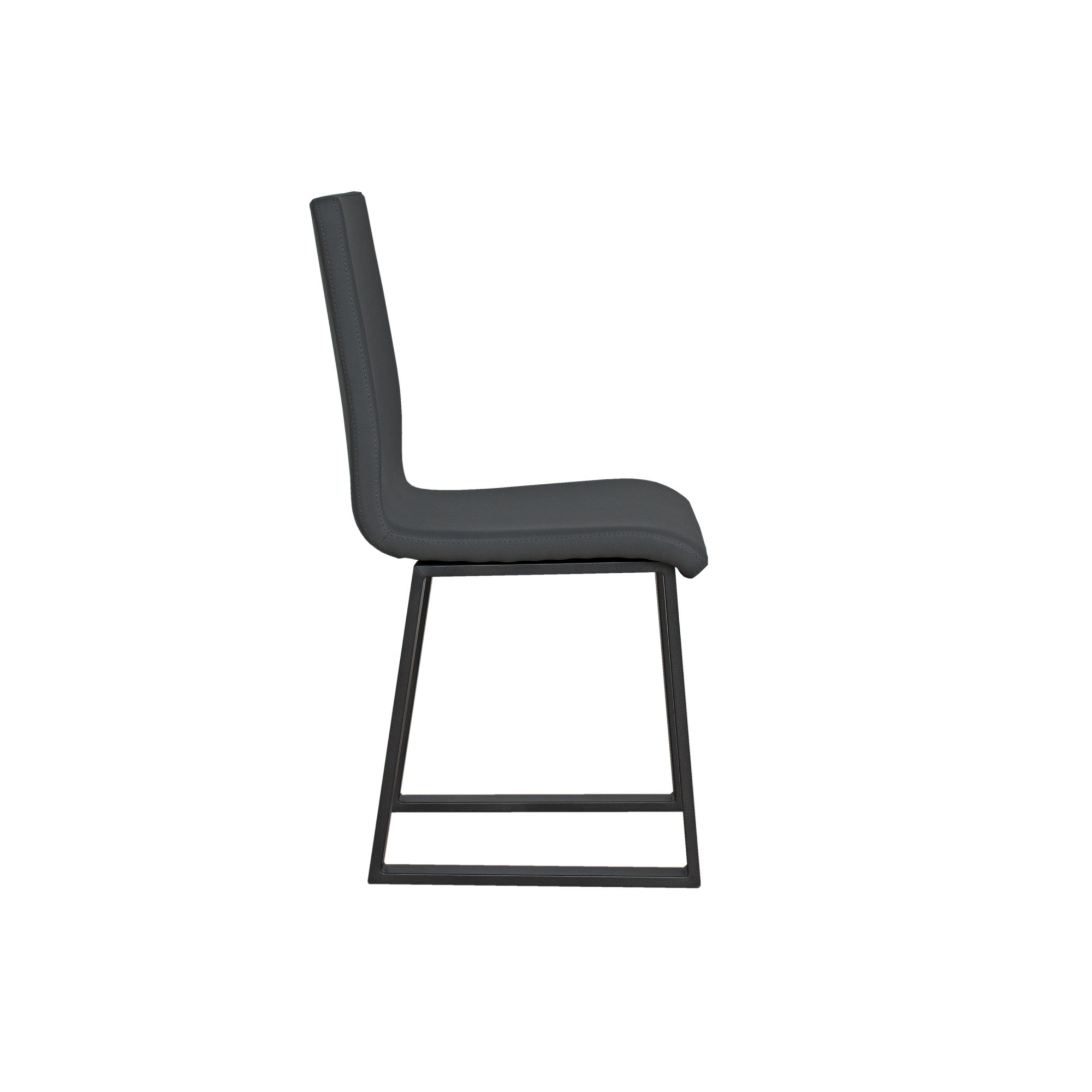 Silla Baffy Patas antracita Cojín gris 11 (tipo Tecno) - Itamoby
