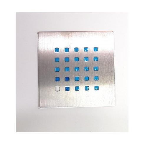 Hidrotecnoagua Rejilla INOX Válvula Ducha Plato Pizarra 128x128mm T-578-BC TECNOAGUA T50240