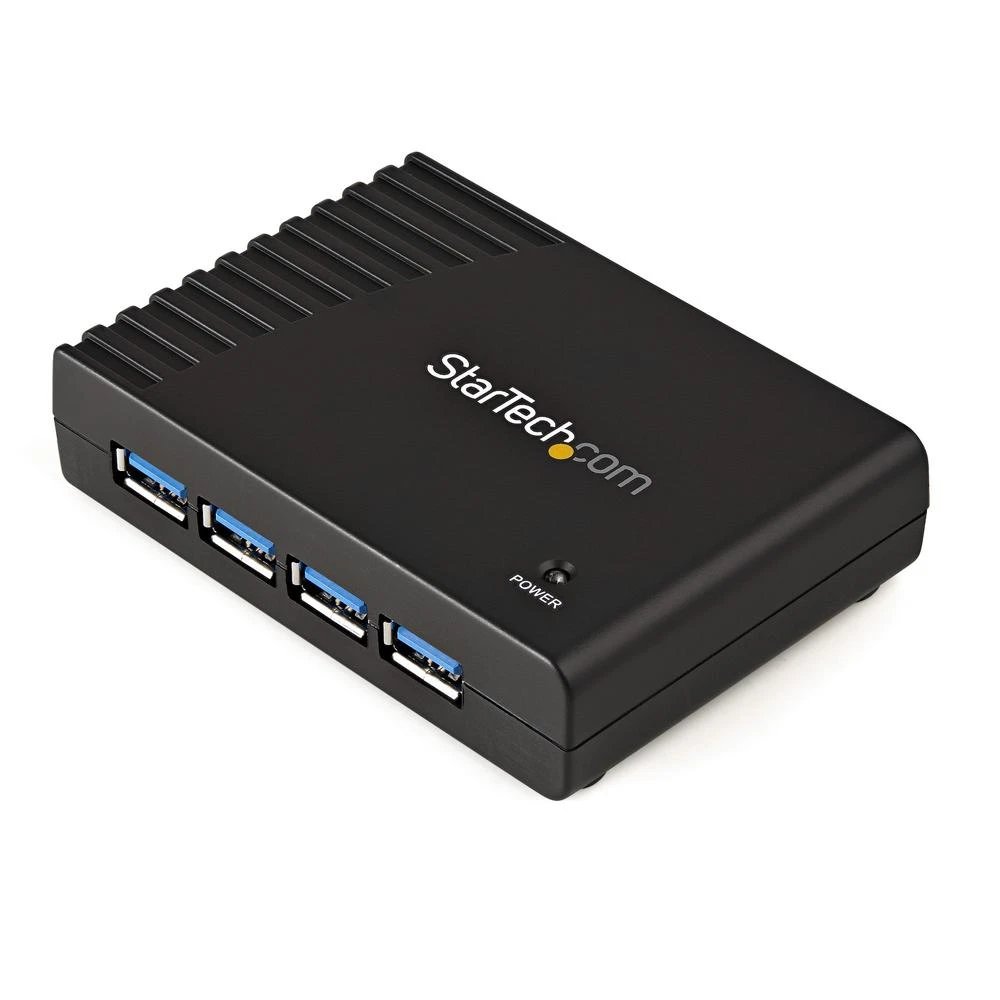 HUB Switch puertos 4 puertos USB Tipo A StarTech ST4300USB3EU | USB 3.0 SuperSpeed (compatible con USB 2.0 y USB 1.x), Negro