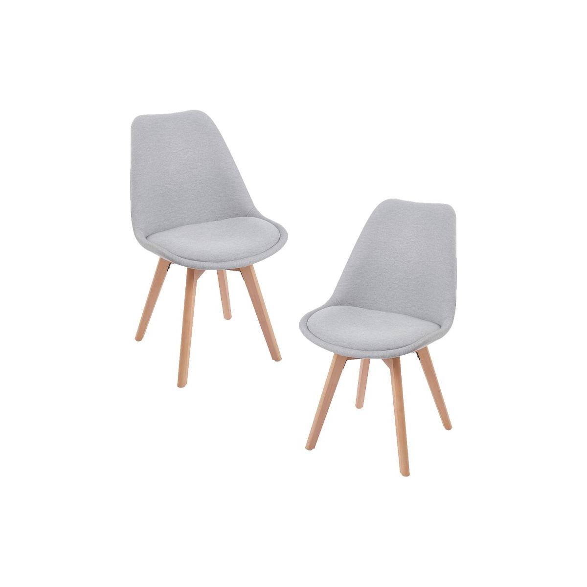 Regalos Miguel - Packs Sillas Comedor - Pack 2 Sillas Synk Tela - Gris claro
