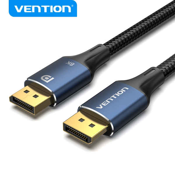 Vention cable displayport 1.4 8k trenzado - resolucion 8k@60hz - 4k@144hz - hdr - compatible freesync/g-sync - color azul