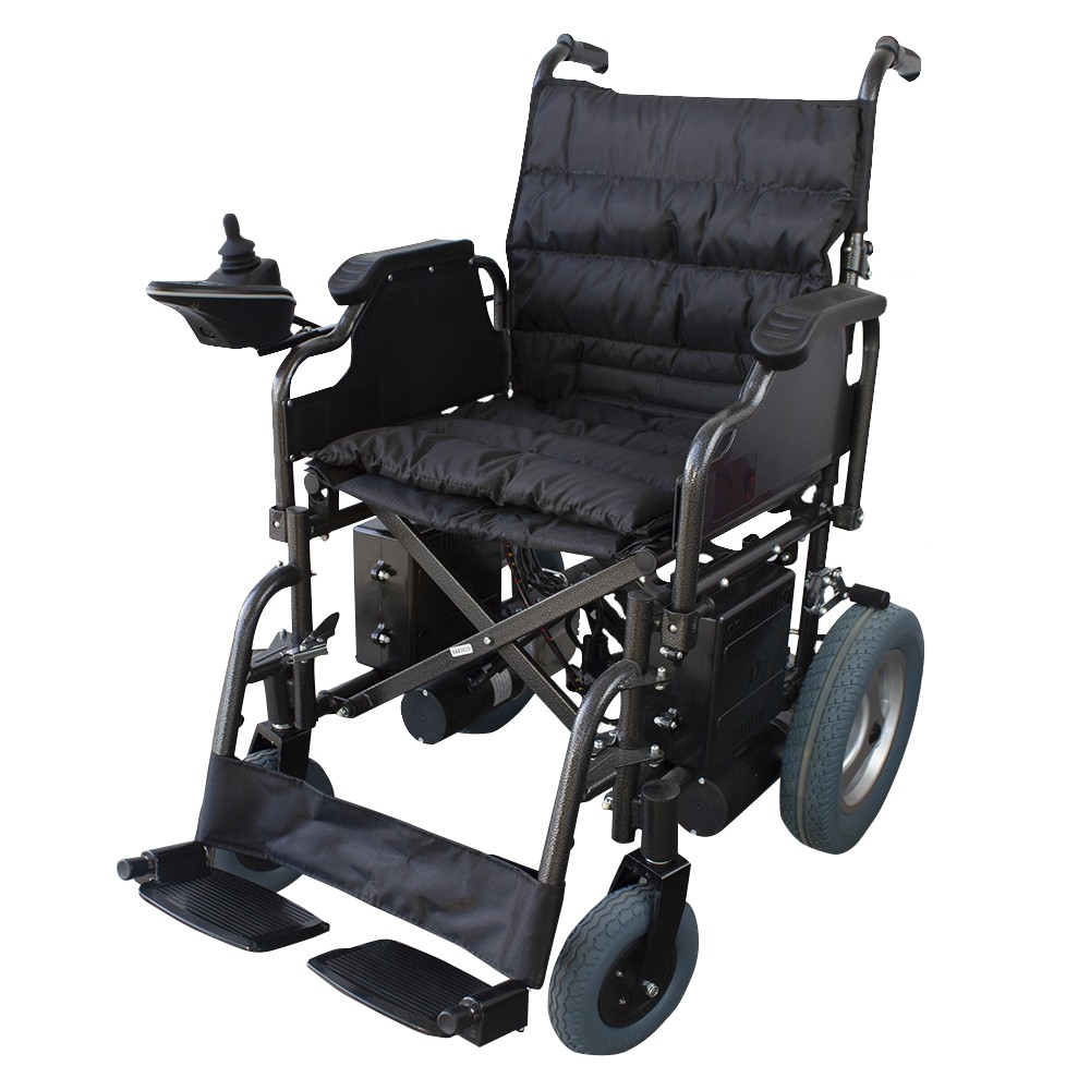 Mobiclinic modelo Cenit Silla de ruedas eléctrica plegable con motor para discapacitados minusválidos ancianos ortopedica para mayores autonomía 20 km 24V color Negro
