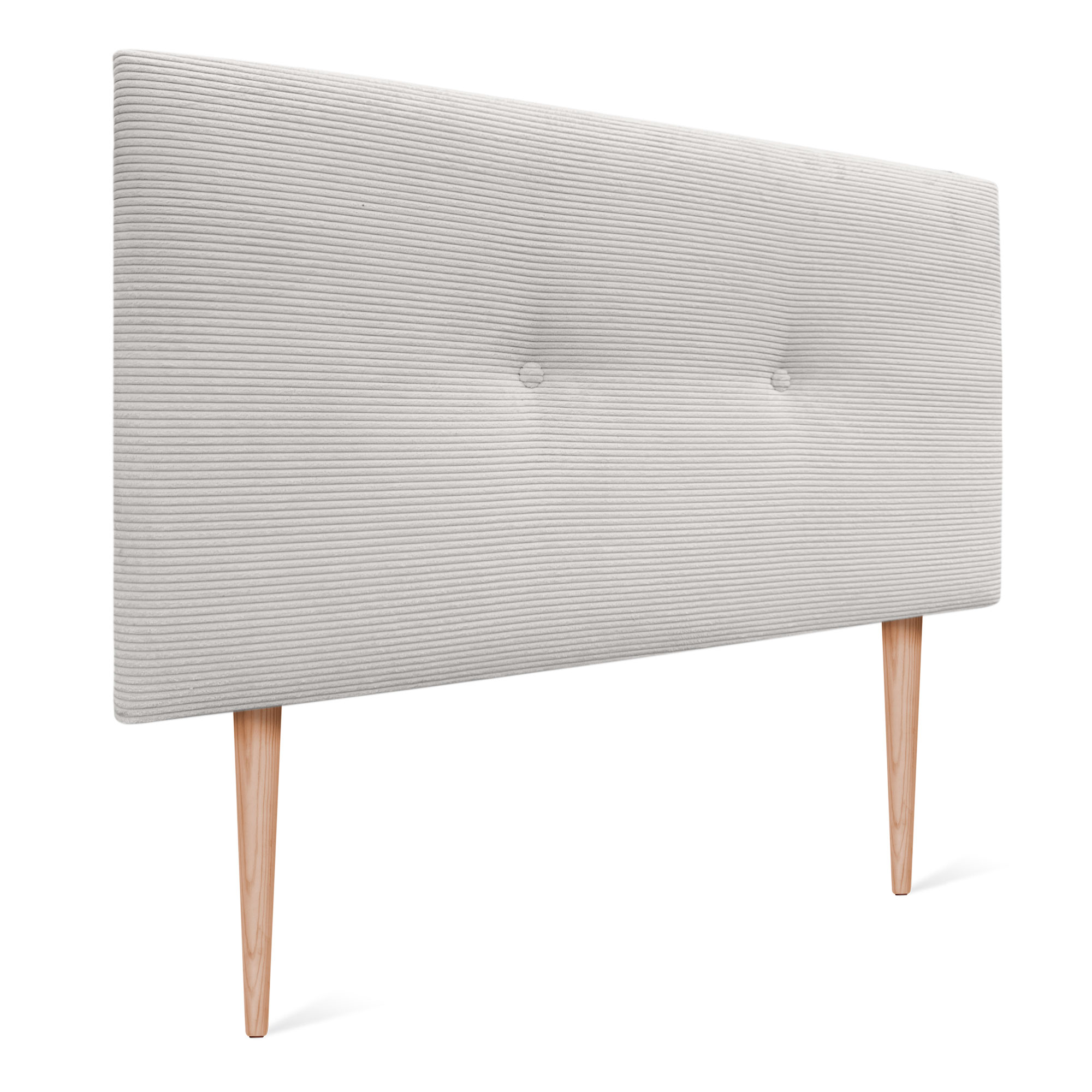 DHOME Cabecero de Pana Liso con Botones y Patas Alta Gama Moderno 8cm Grosor