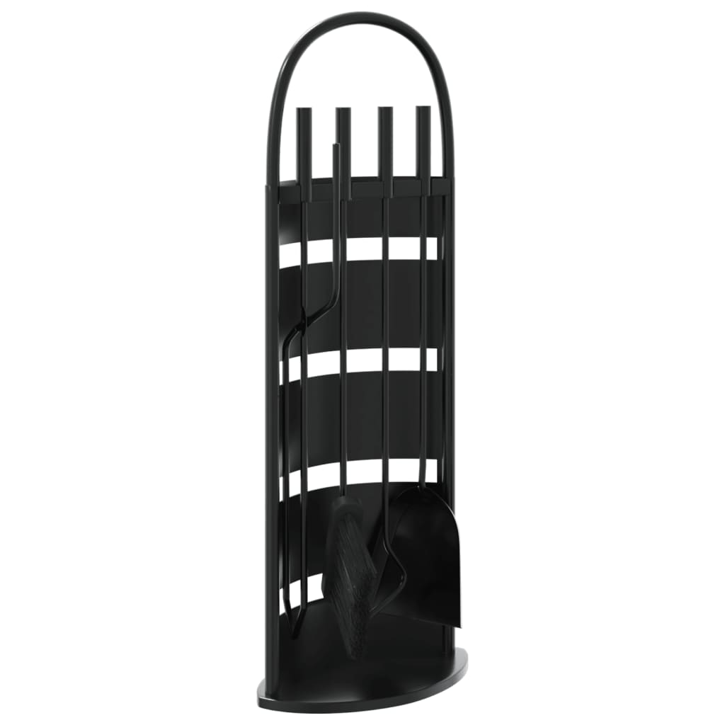 vidaXL Set de herramientas para chimenea 5 pzas acero 23x15x66 cm
