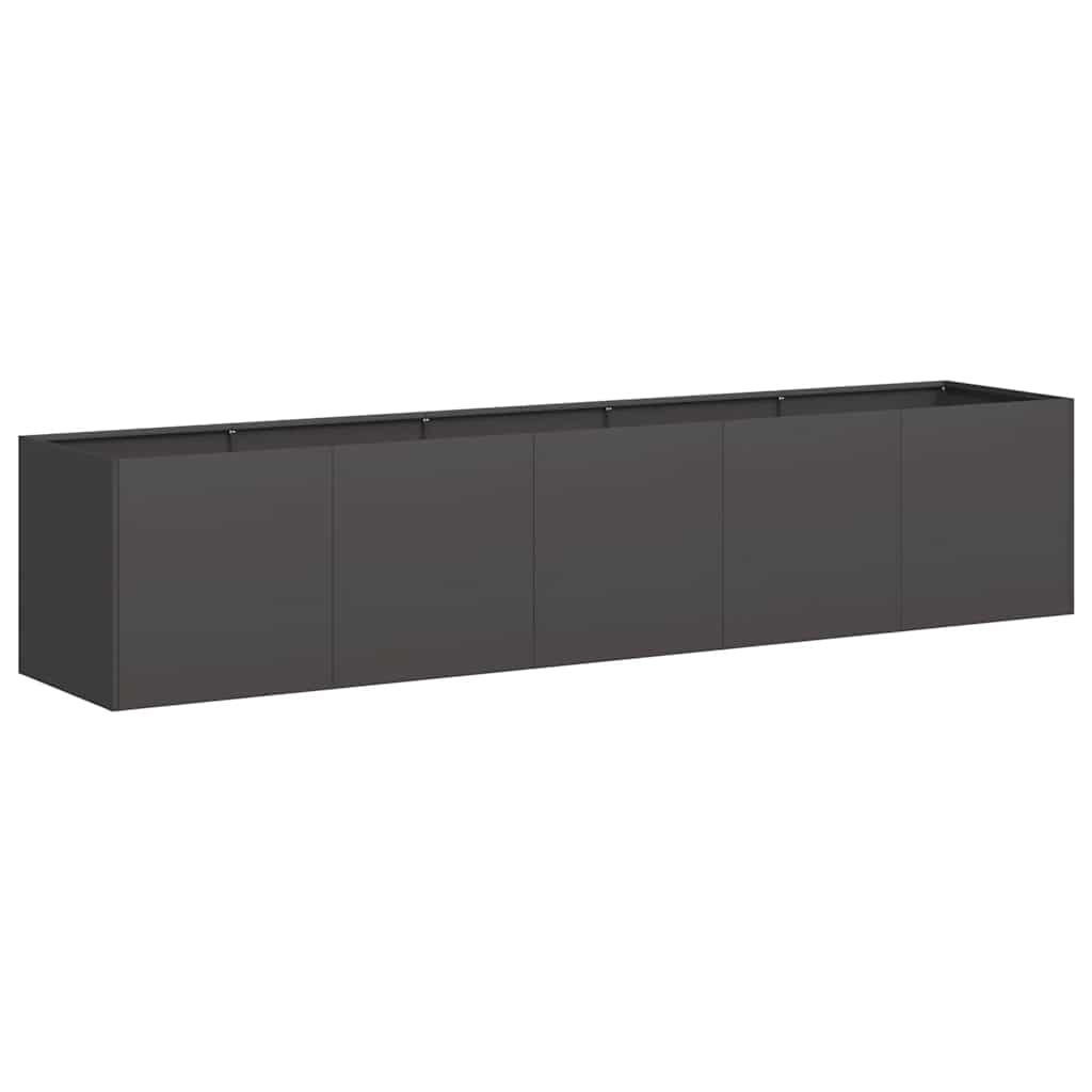 vidaXL Jardinera negra 200x40x40 cm acero laminado en frío