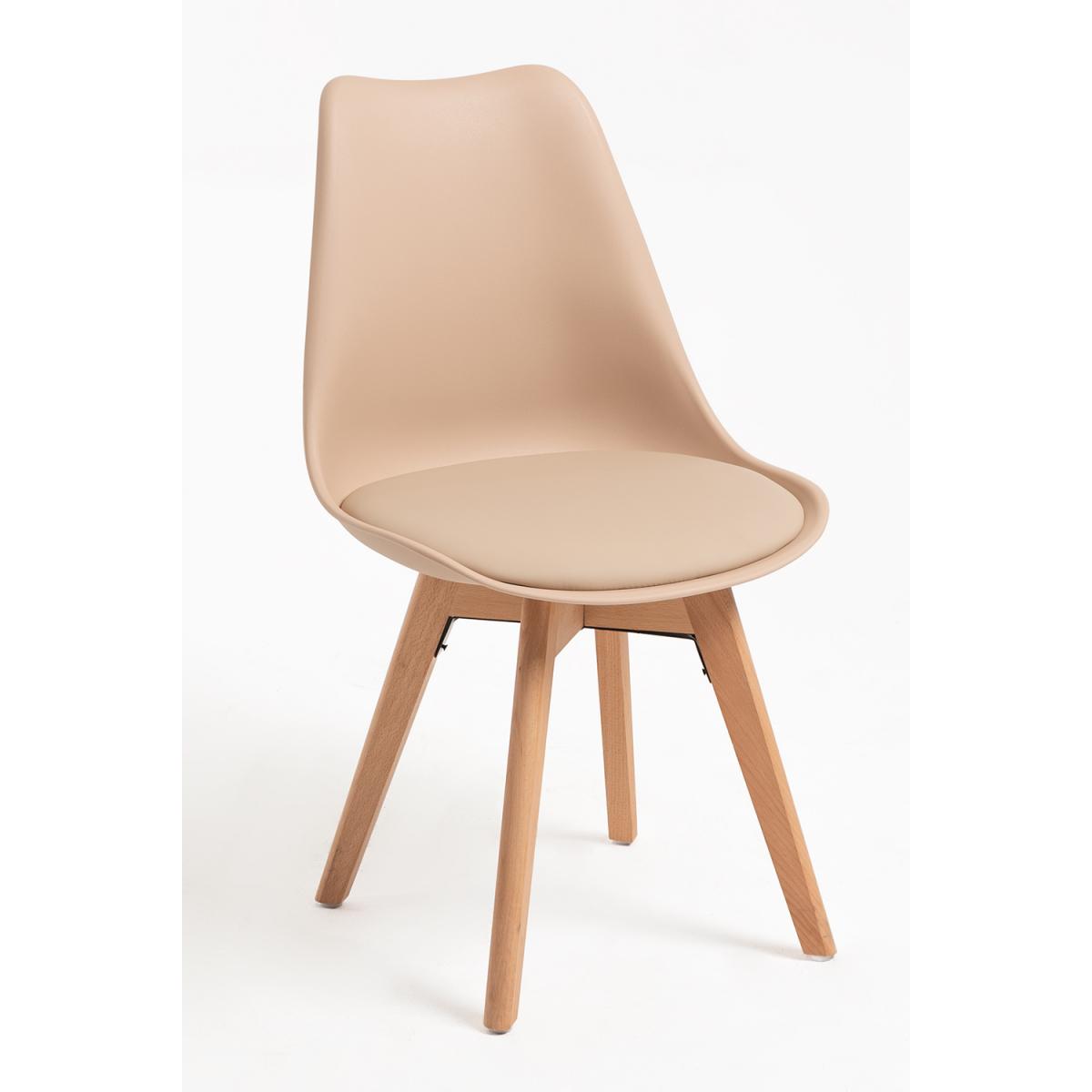 Regalos Miguel - Packs Sillas Comedor - Pack 2 Sillas Synk Basic - Beige Tapioca