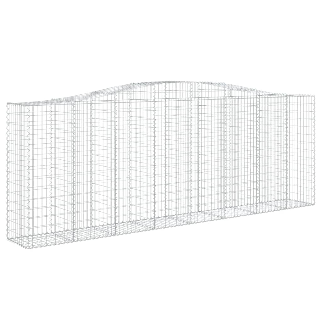 vidaXL Cestas de gaviones 3 uds forma de arco hierro 400x50x140/160 cm