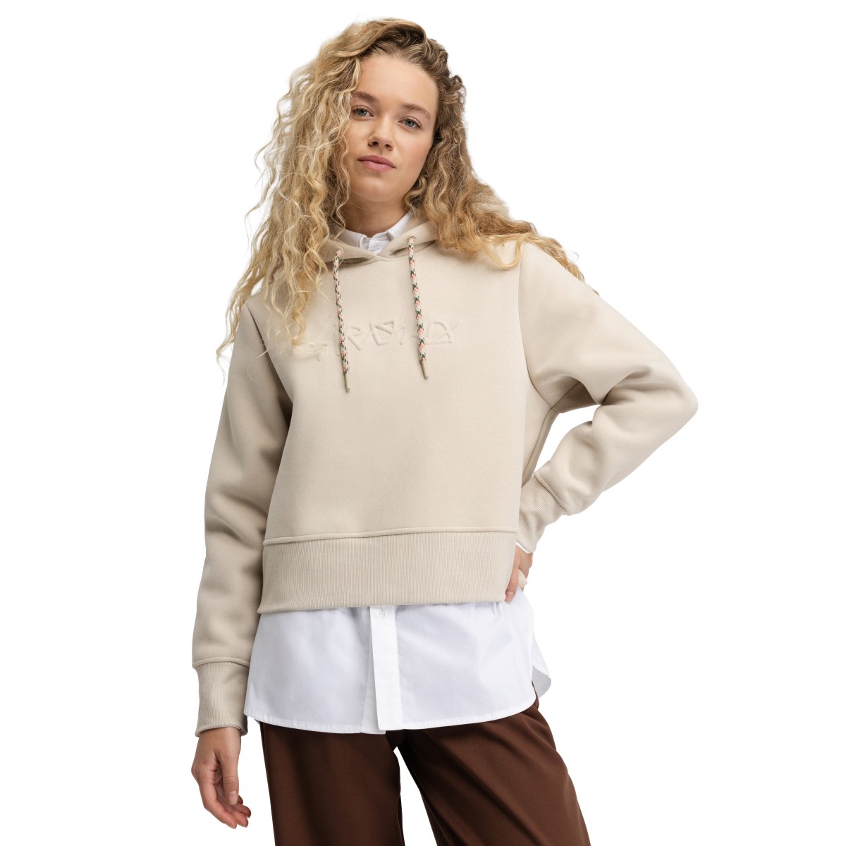 SIROKO - Sudadera crop con capucha para mujer Siroko Jolla-W Black_