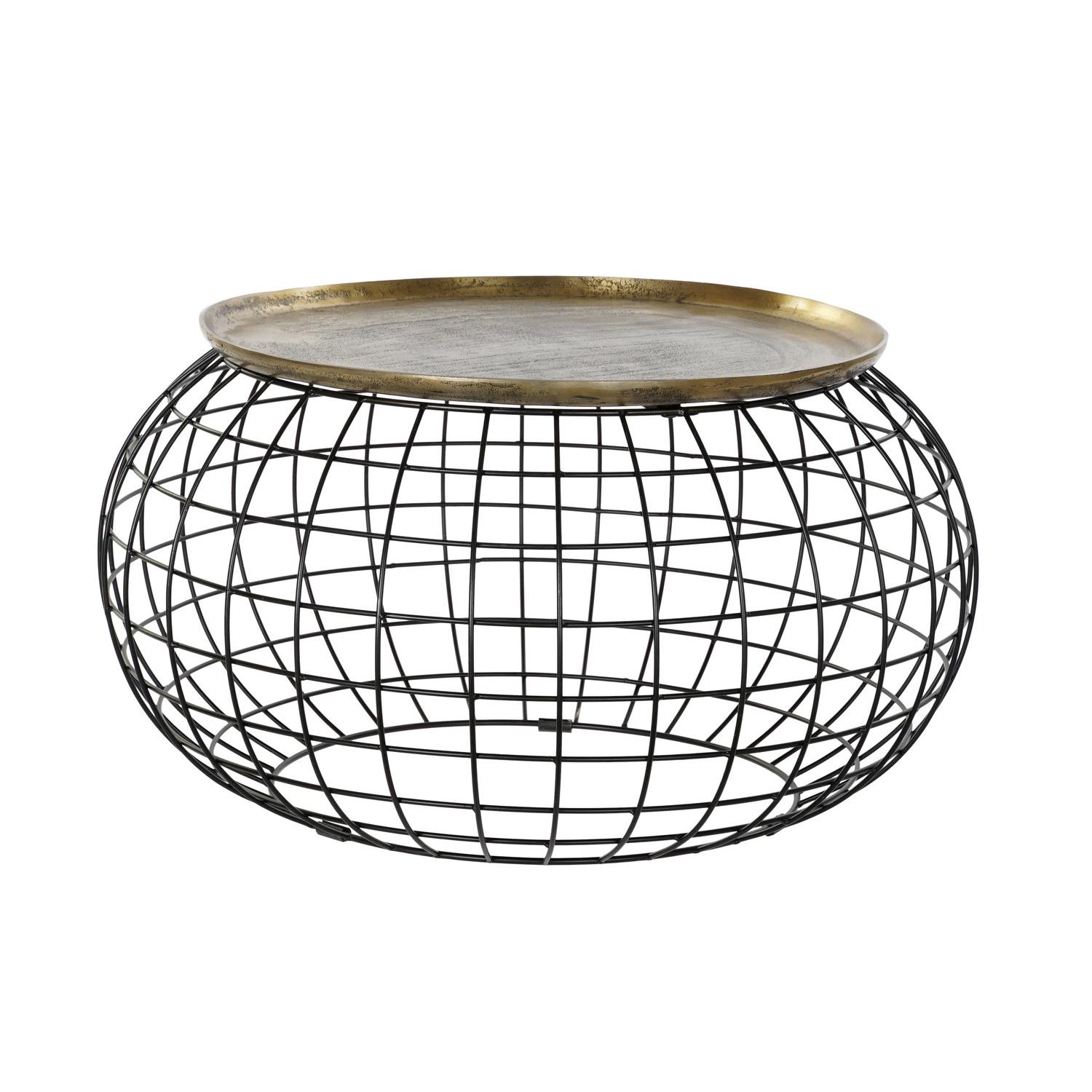Mesita Auxiliar Aluminio 80X80X44 Dorado - Fijalo - El mejor complemento para tu hogar.
