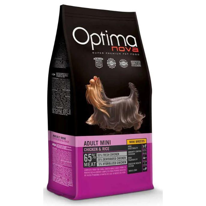 Optima Nova – Pienso para perros adultos pequeños Óptima Nova Mini pollo y arroz 2 kg.