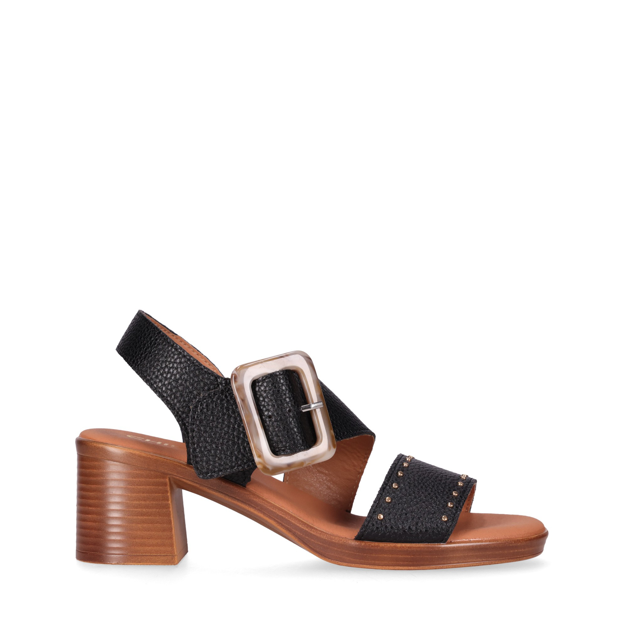 Chika10 Leather NEW GOTICA 12 Sandalia de TacÃ³n Negro/Black