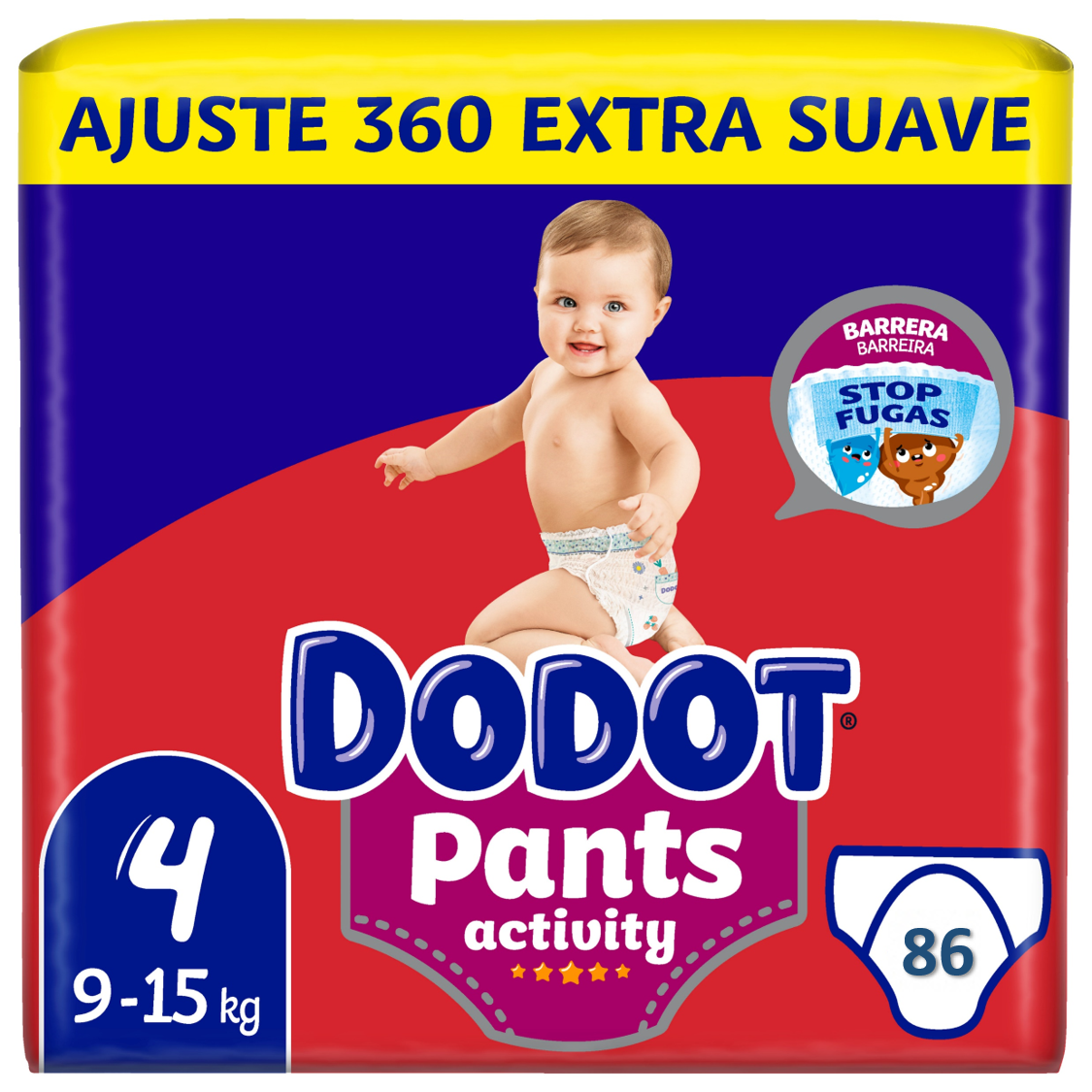 Dodot - Dodot Pants Pañal Activity Extra Jumbo - Tallas 4,5,6. Pack Ahorro