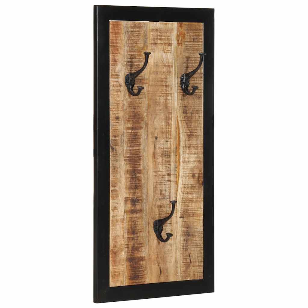 vidaXL Perchero madera maciza de mango rugosa 40x2x80 cm