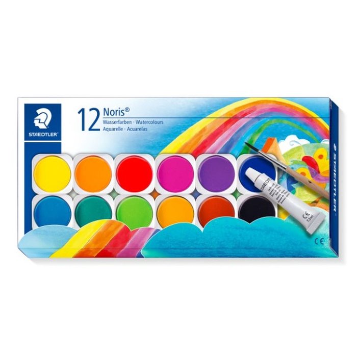 STAEDTLER ACUARELAS NORIS 888 12 COLORES ACUARELA 24x12x2 Cms.