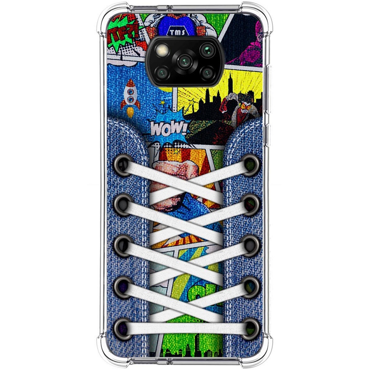 Tumundosmartphone Funda Silicona Antigolpes para Xiaomi POCO X3 NFC / X3 Pro diseño Zapatillas 14 Dibujos