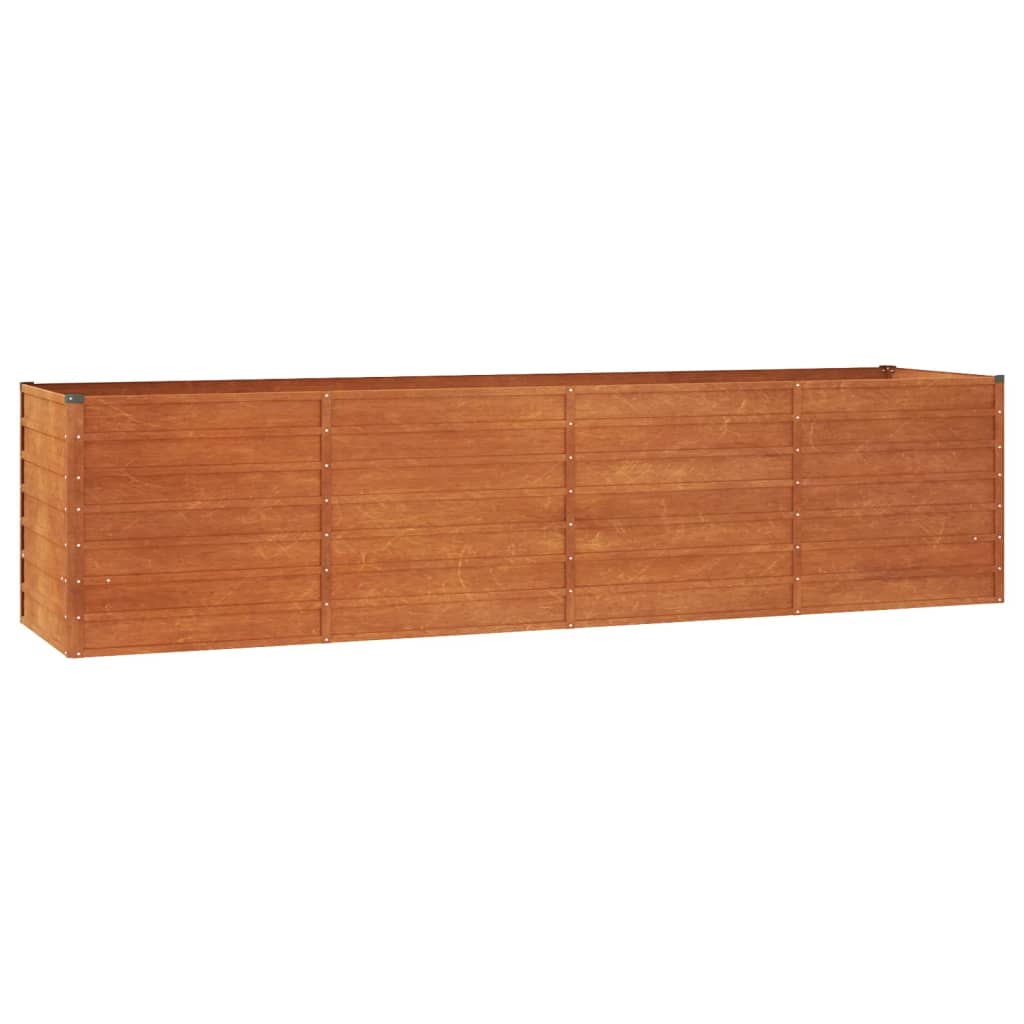vidaXL Arriate oxidado de acero corten Dimensiones 100 x 100 x 77 cm,  100 x 100 x 45 cm,  240 x 40 x 45 cm y mas