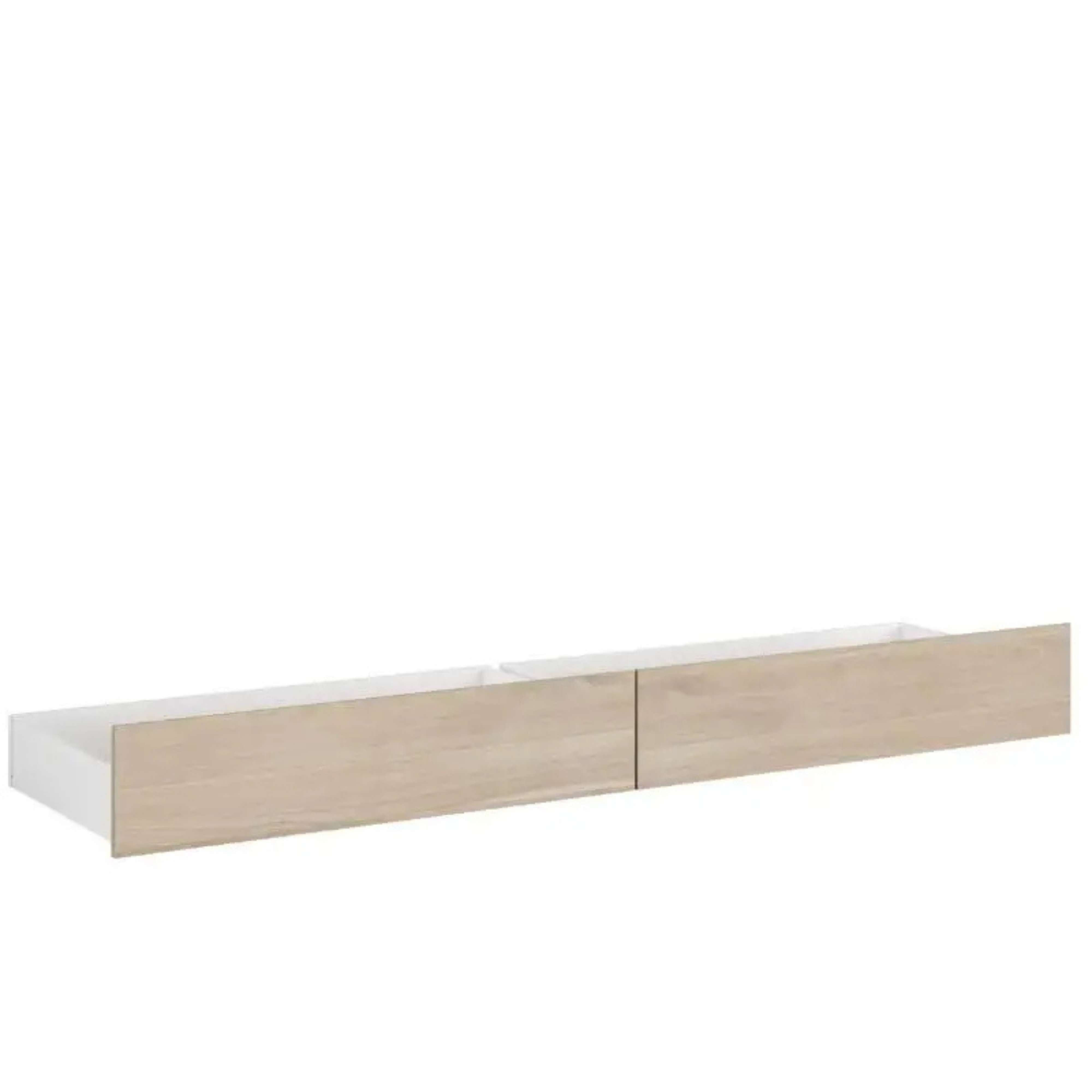 Miroytengo Set 2 Cajones para Cama Juvenil Eik en color Roble Japonés 199x22x51 cm