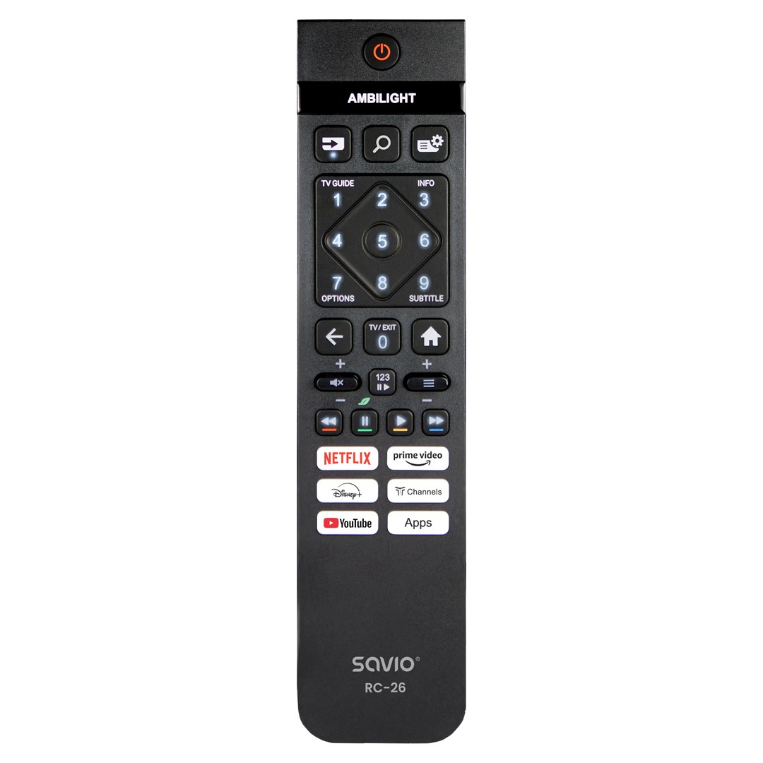 Savio RC-26 mando a distancia IR inalámbrico TV Botones