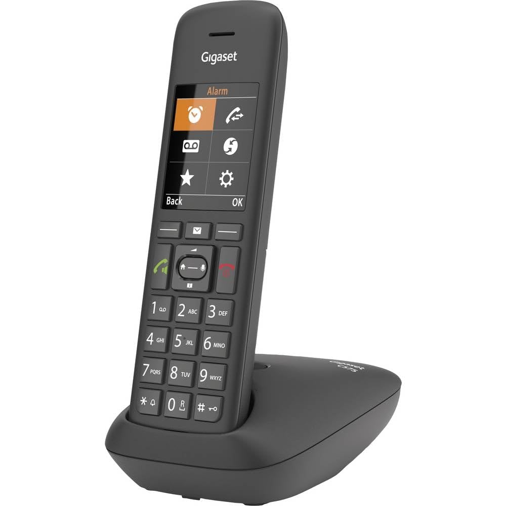 Gigaset C575HX - Combinado DECT con estación de carga - Compatible con Fritzbox - Teléfono inalámbrico para router y base DECT - Pantalla grande a color TFT negro [Versión alemana] [Sin base]