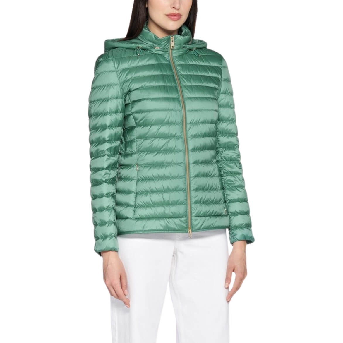 Cazadora Acolchada Jaysen Verde Botella Con Capucha Desmontable De Geox